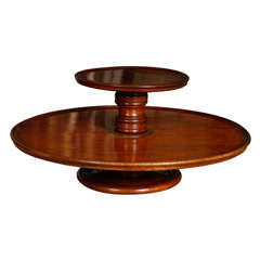 An Oak "Lazy Susan" by Gillows of Lancaster.