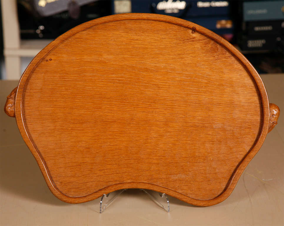 An Oak tray by Robert "Mouseman" Thompson