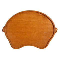 An Oak tray by Robert "Mouseman" Thompson
