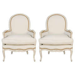 Pair of Vintage Baker Bergere Chairs