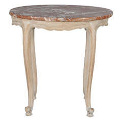 Oval Occasional Table with Rouge Marble Top French 1920's