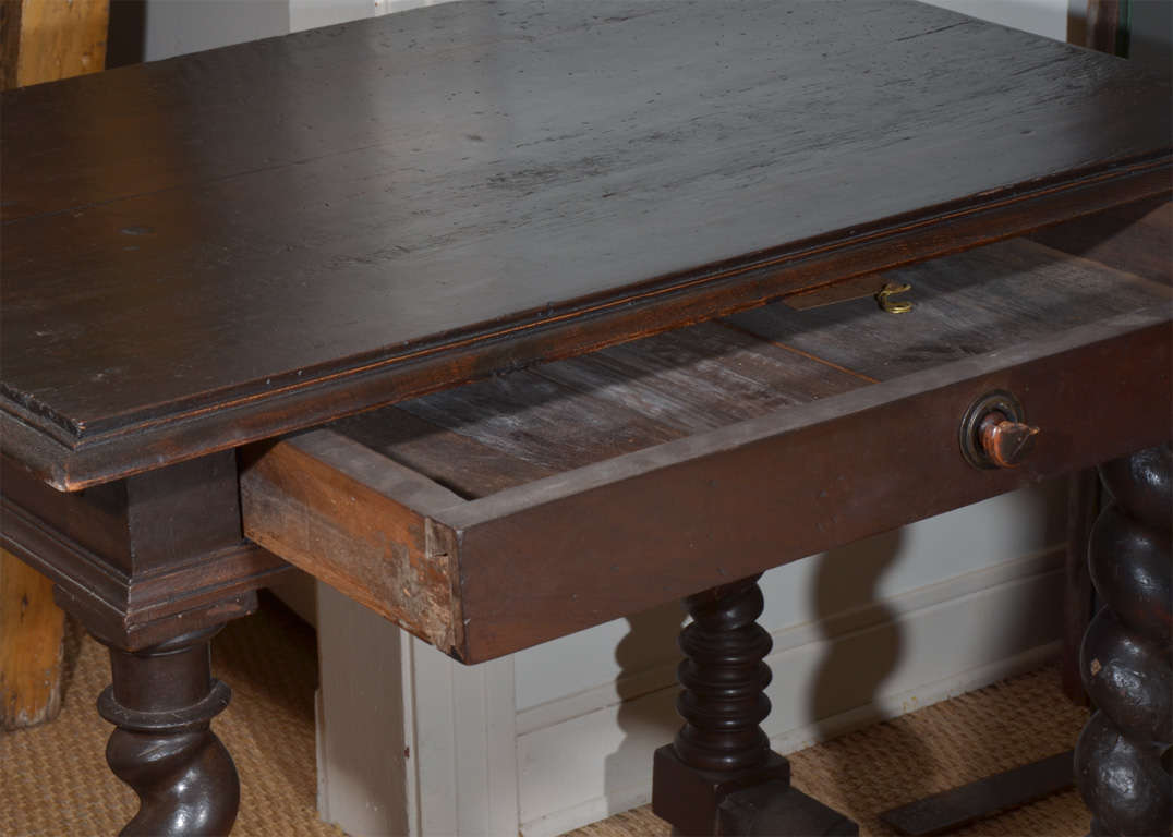 19th C. French Oak Writing Desk In Good Condition In Houston, TX