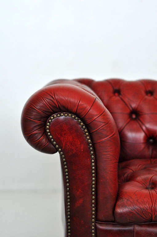 Leather English Chesterfield Sofa