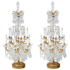 Large and Beautiful Pair of Girandoles by Baccarat