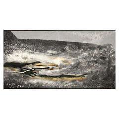 Japanese Screen: Abstract Design by Shinryu.
