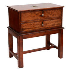 19th C. Campaign Chest Mounted on Modern Base, England
