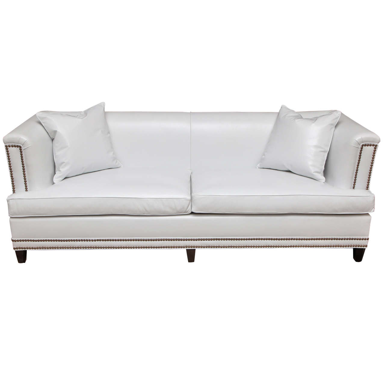 White Leather Sofa at 1stDibs