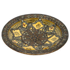 Handcrafted Antique Moroccan Ceramic Charger