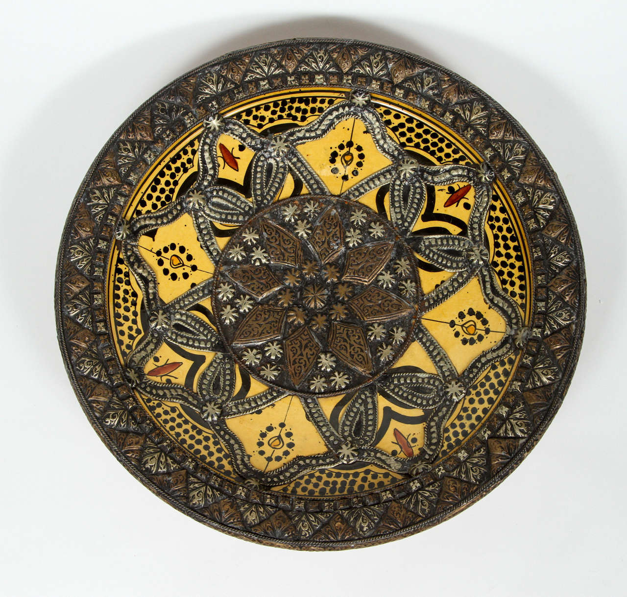 Handcrafted Antique Moroccan Ceramic Charger at 1stDibs