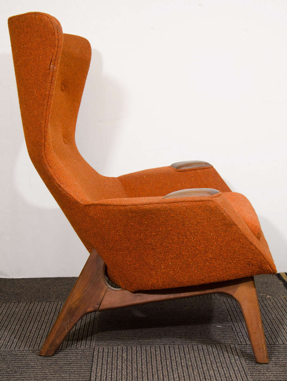 vintage mid century wingback chair