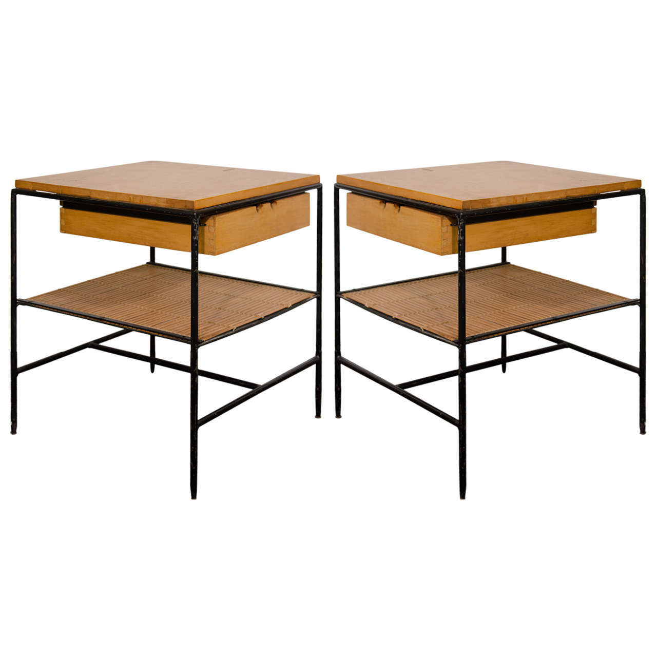 Midcentury Pair of End Tables by Paul McCobb