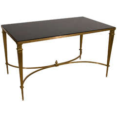 Mid-Century Bronze and Granite Top Coffee or Cocktail Table
