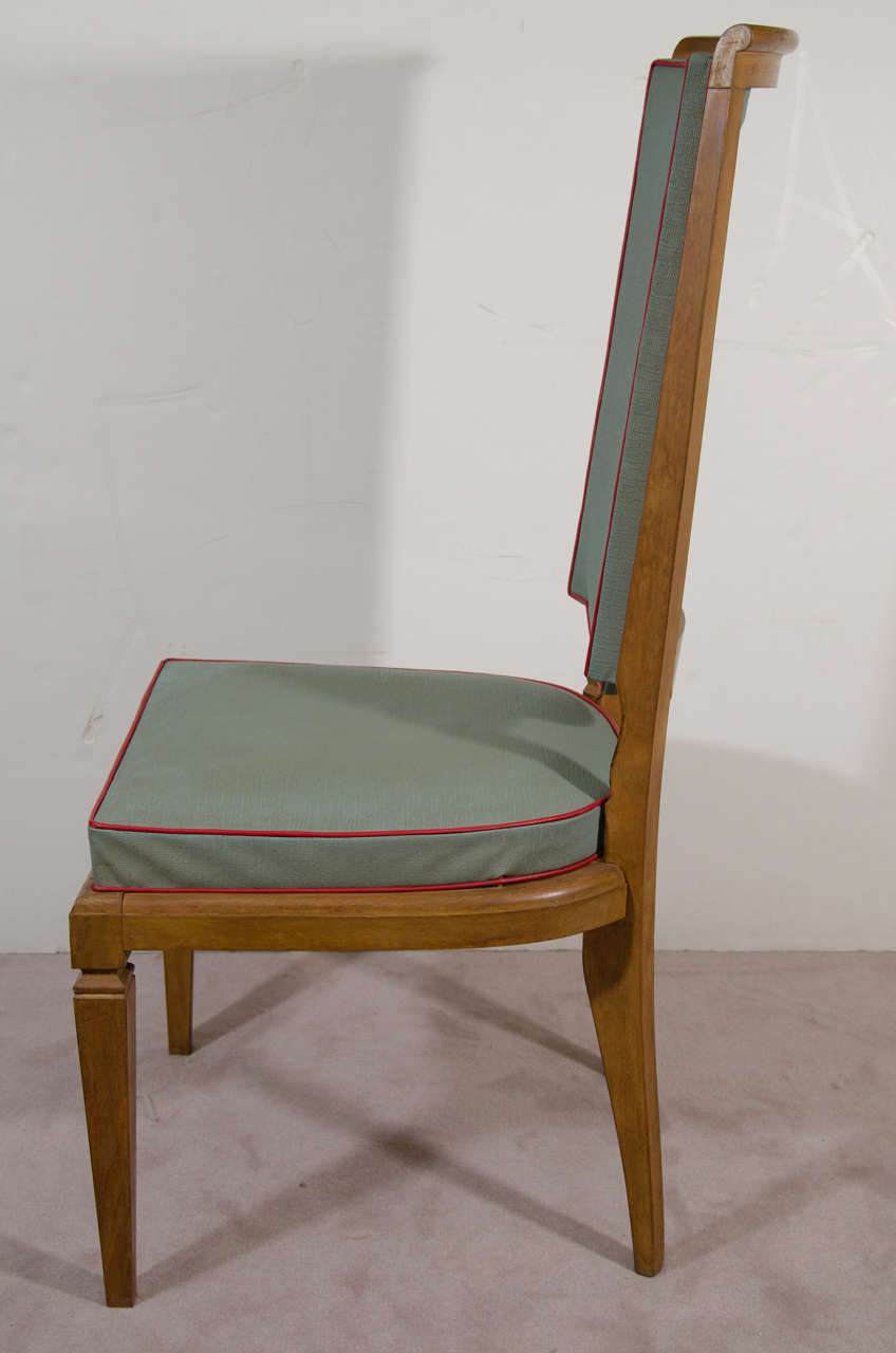 Mid-20th Century Art Deco Set of Four Dining Chairs in the Style of Andre Arbus