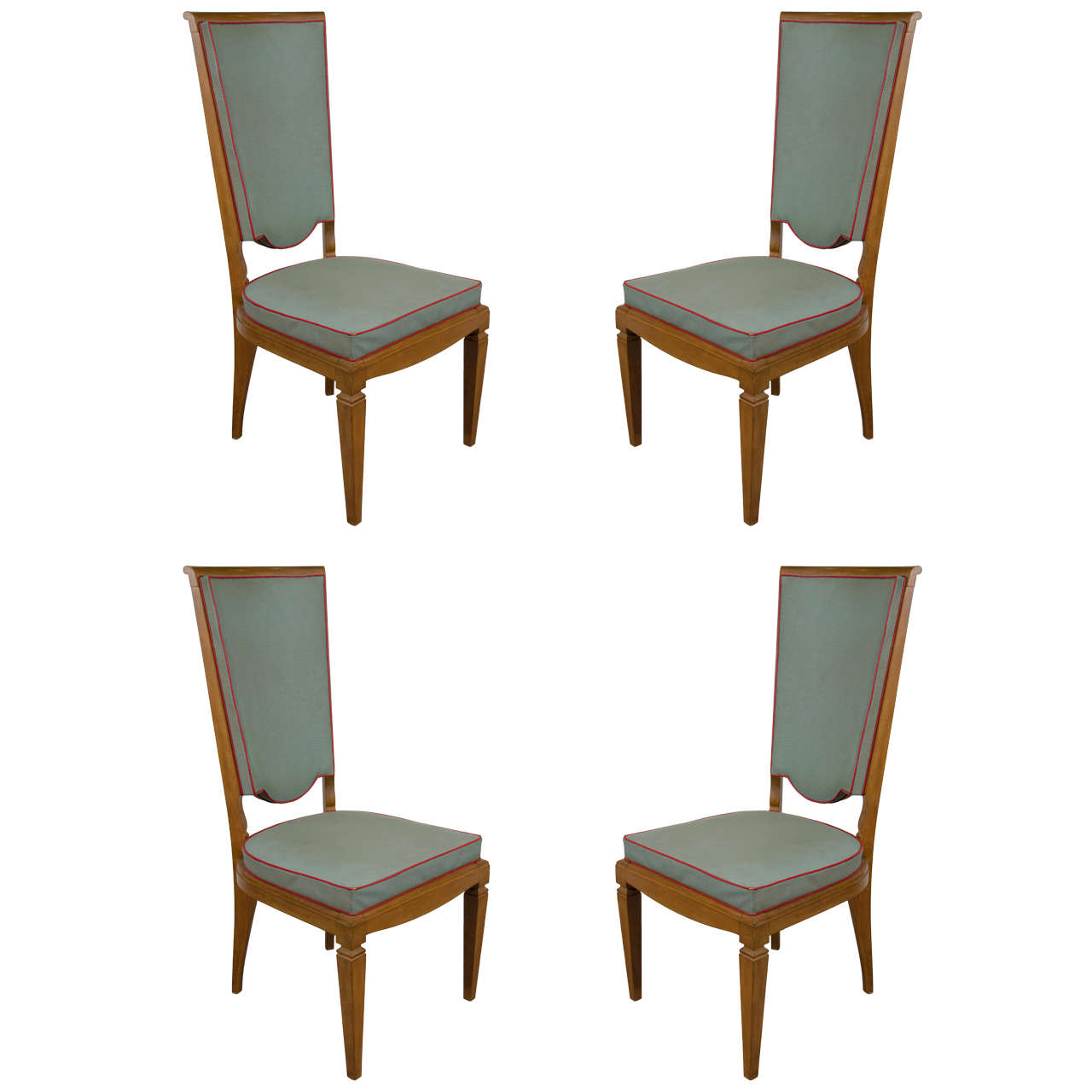 Art Deco Set of Four Dining Chairs in the Style of Andre Arbus