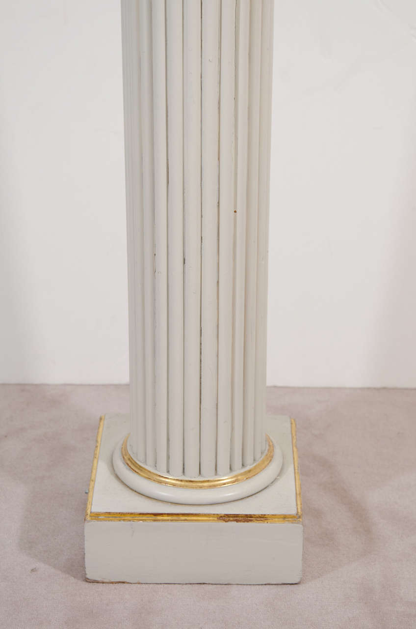 American Art Deco Pair of Column Form Torchiere Lamps by Grosfeld House