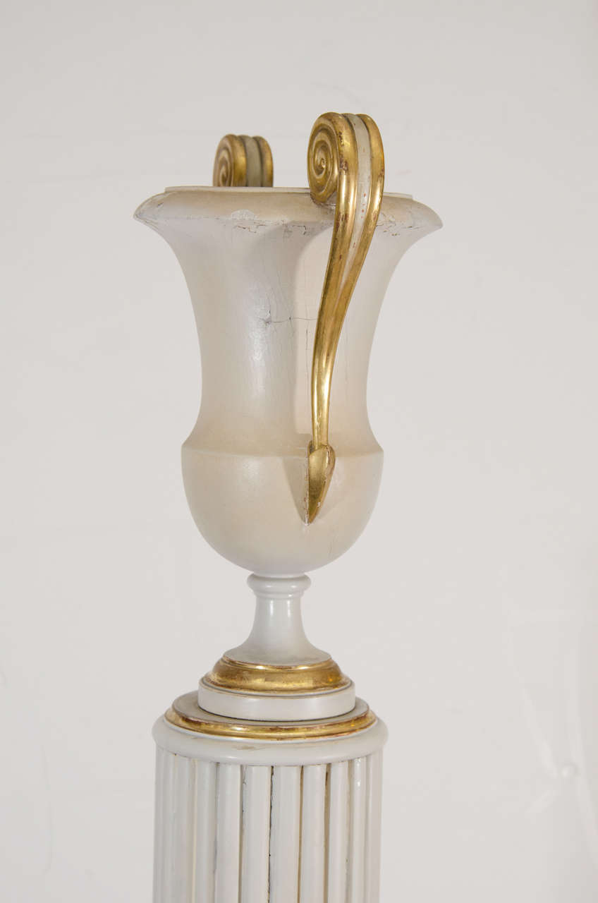 Art Deco Pair of Column Form Torchiere Lamps by Grosfeld House 1