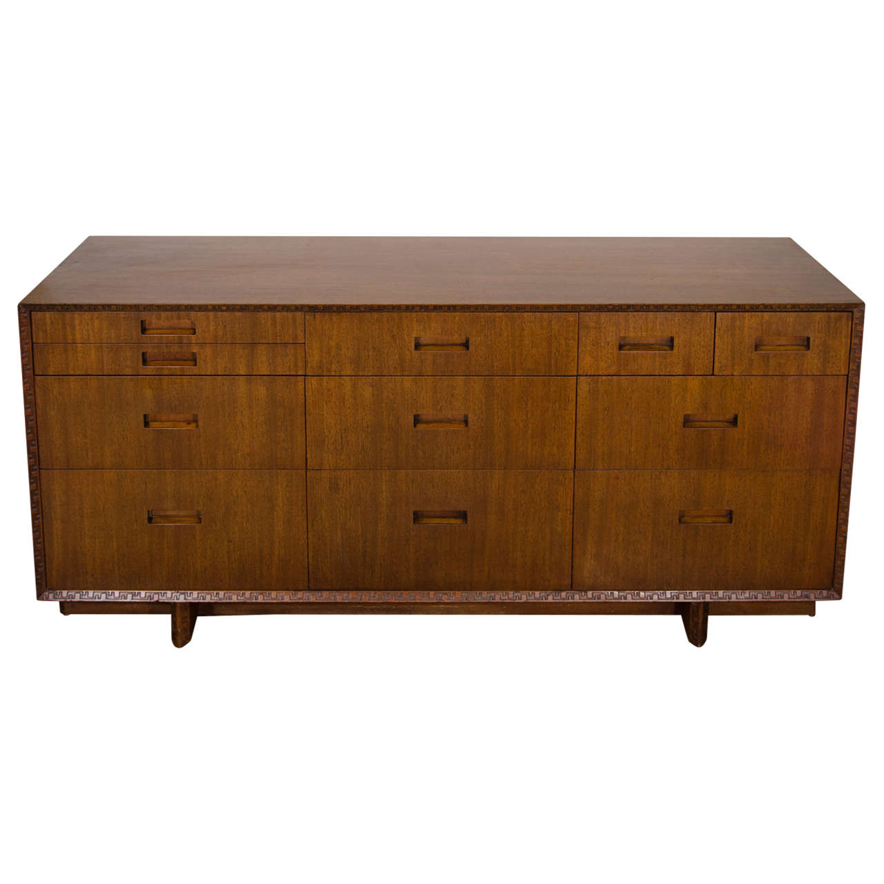 Midcentury Frank Lloyd Wright Walnut Sideboard by Heritage-Henredon