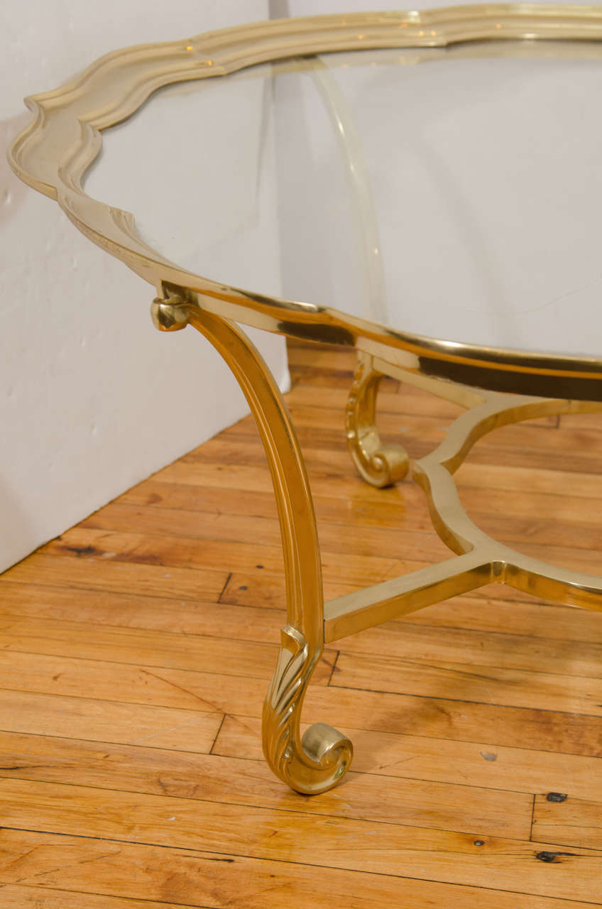 Mid-Century Italian Brass and Glass Cocktail Table In Good Condition In New York, NY