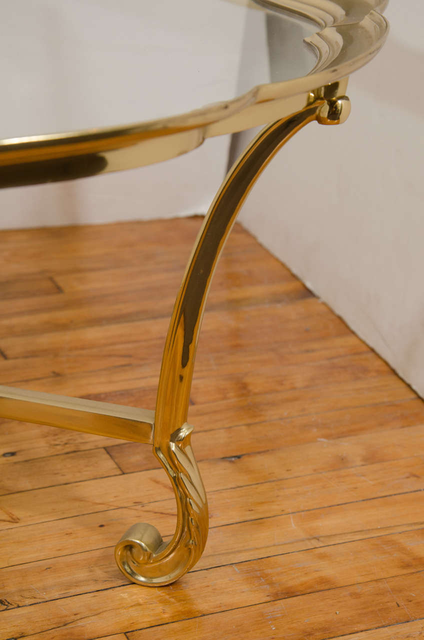 Mid-Century Italian Brass and Glass Cocktail Table 3