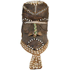 A Congo Tribal Decorative Helmet Mask Possibly By the Kuba