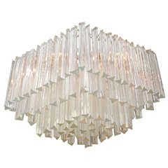 Midcentury Italian Venini Diamond-Shaped Chandelier