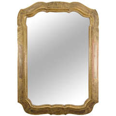 An Antique Mirror with Hand Carved Gilt Wood Frame by Max Kuehne