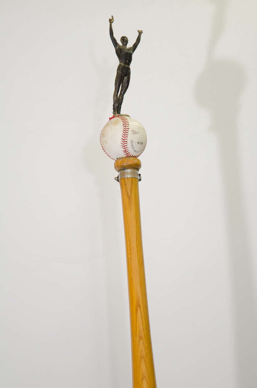 Wood 20th Century Joel Otterson Baseball Themed Sports Sculpture