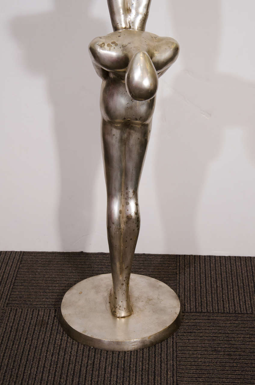 Mid-Century Silver Over Bronze Sculpture in the Style of Ernest Trova 4