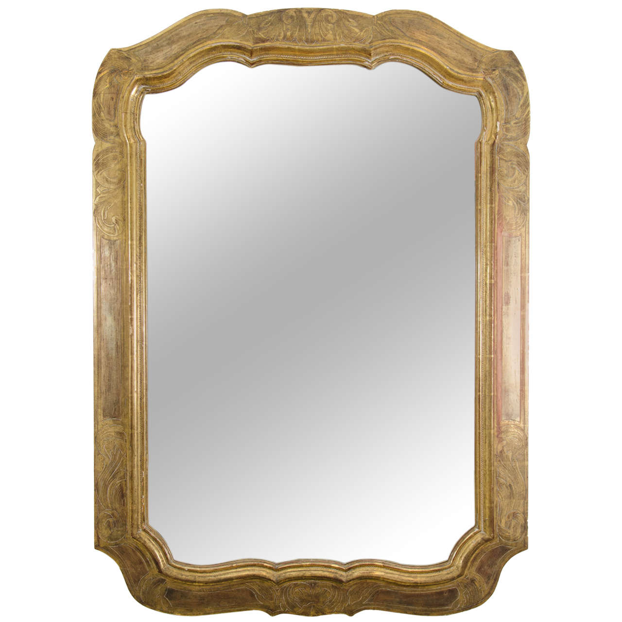 An Antique Mirror with Hand Carved Gilt Wood Frame by Max Kuehne at 1stdibs
