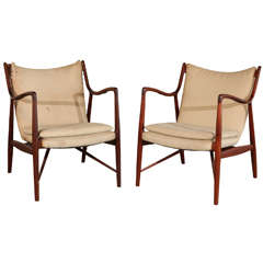 Pair of NV 45 Armchairs by Finn Juhl