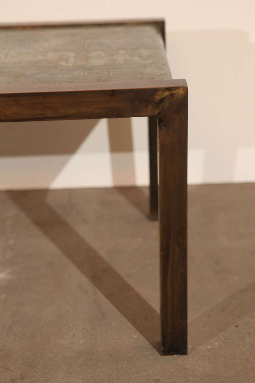 American Philip and Kelvin Laverne Bronze Low Table from the Chan Series