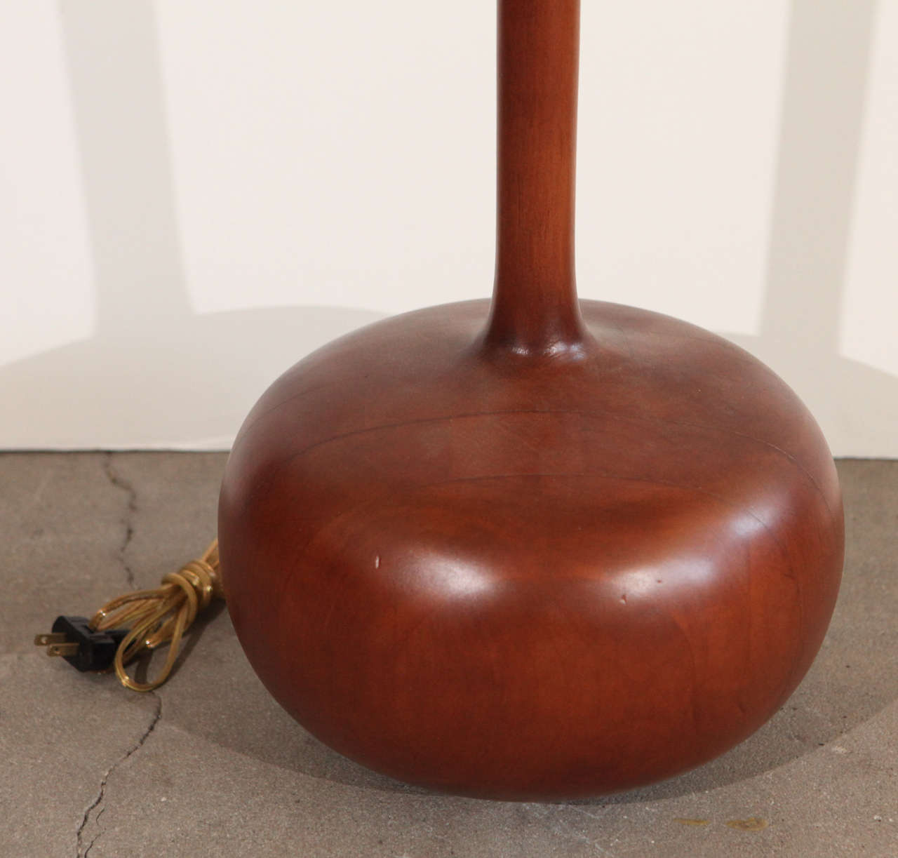 Unknown Midcentury Walnut Floor Lamps