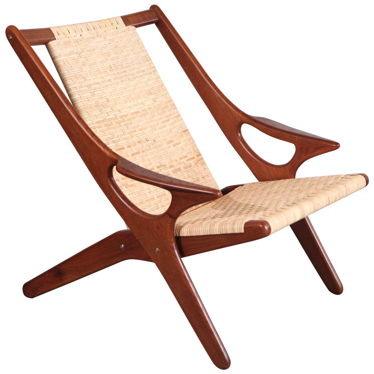 Arne Hovmand-Olsen Teak and Wicker Armchair