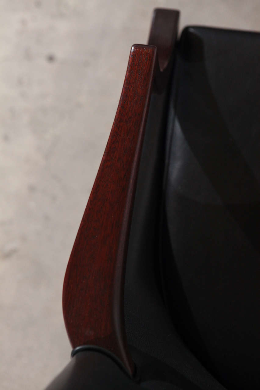 Cuir Fauteuil dans le style de Frits Henningsen en vente