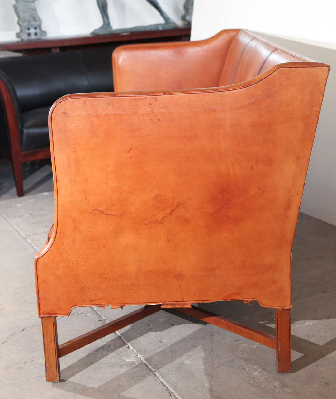 Kaare Klint Three-Seat Leather Sofa 2