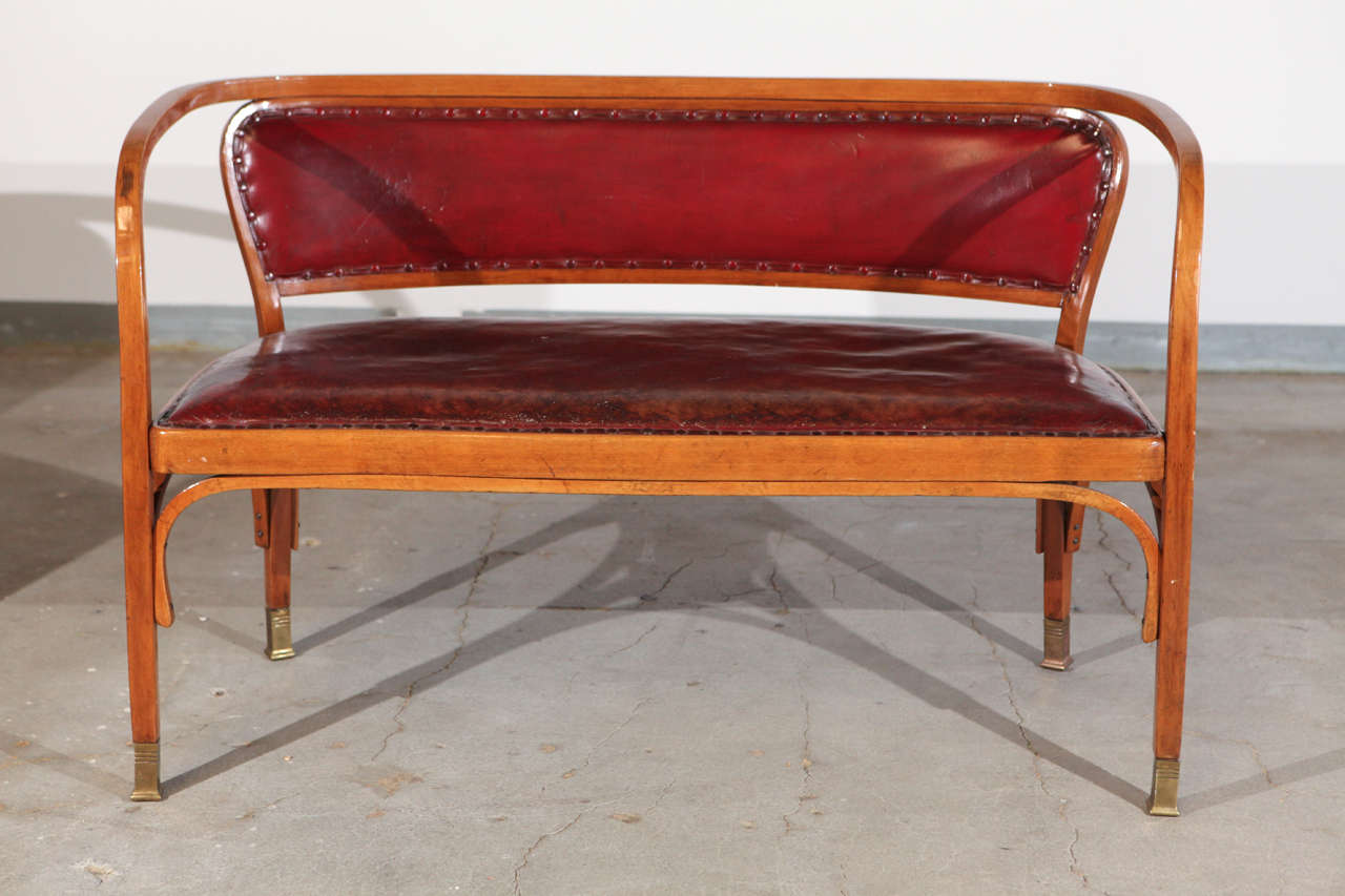 Austrian Gustav Siegel Settee and Pair of Sidechairs For Sale