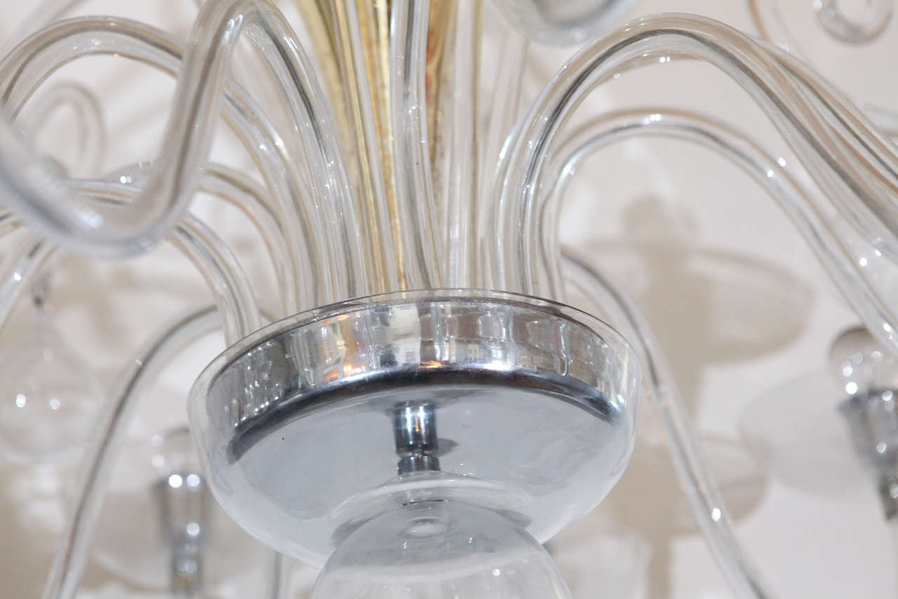 Lampadario in vetro soffiato Venini in vendita 1