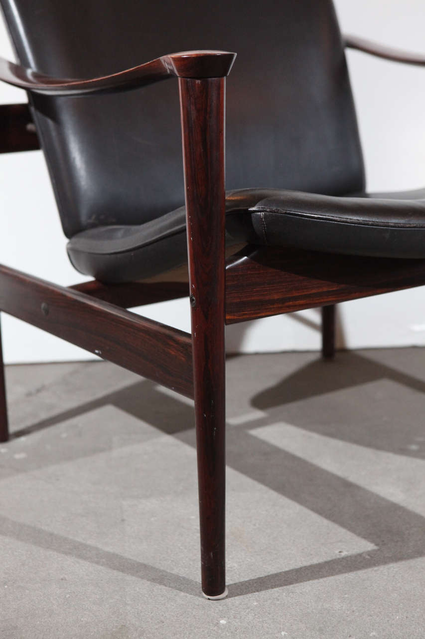 Norwegian Fredrik Kayser Rosewood Armchairs