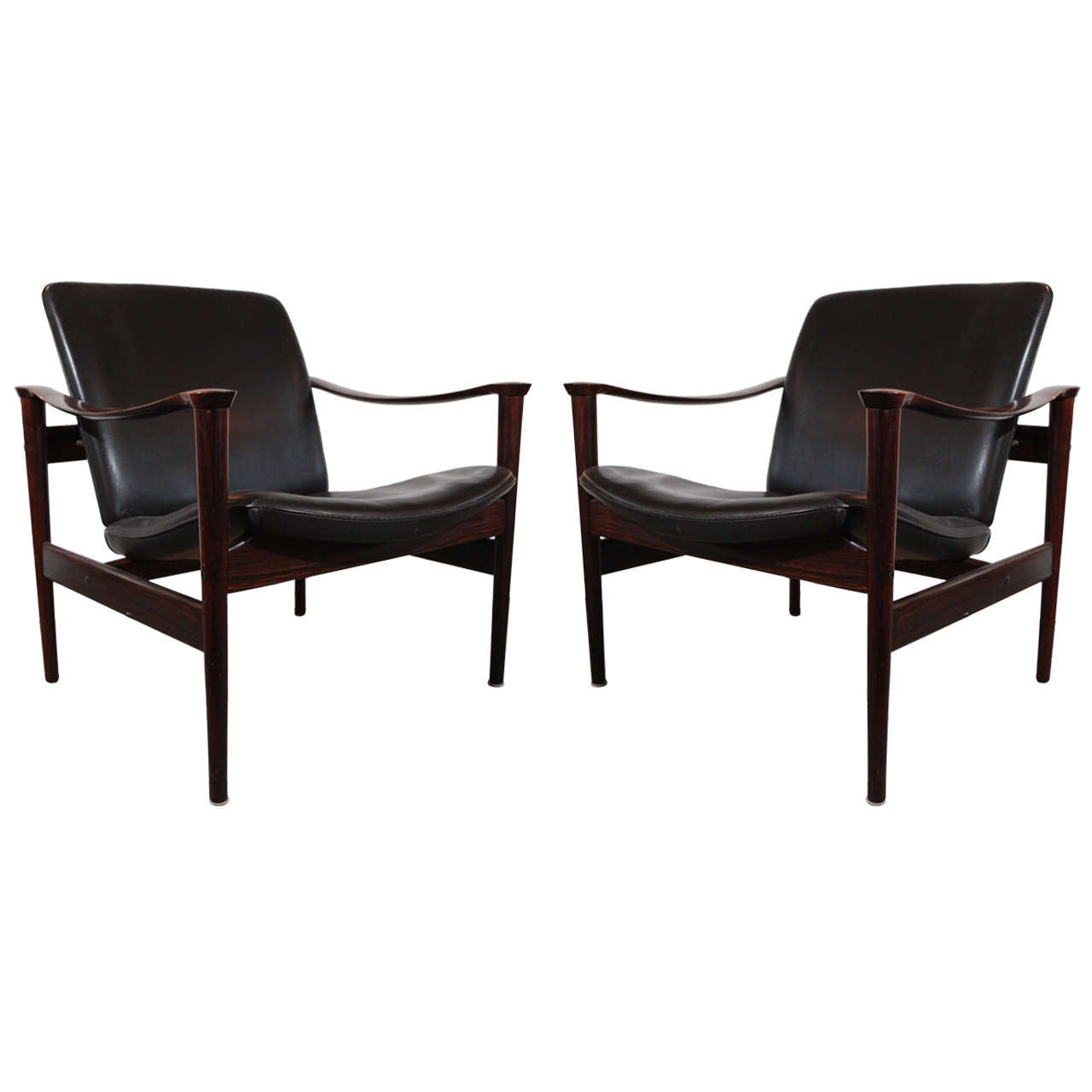 Fredrik Kayser Rosewood Armchairs