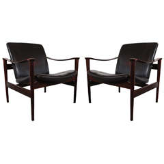 Fredrik Kayser Rosewood Armchairs