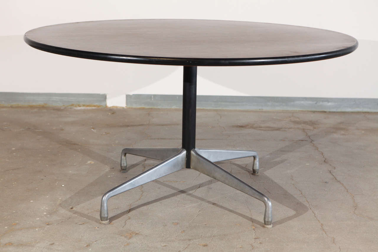 Charles And Ray Eames Rosewood Top Center Table At 1stdibs Charles And Ray Eames Rare Rosewood Top Round Center Table 1960 S Segmented Base
