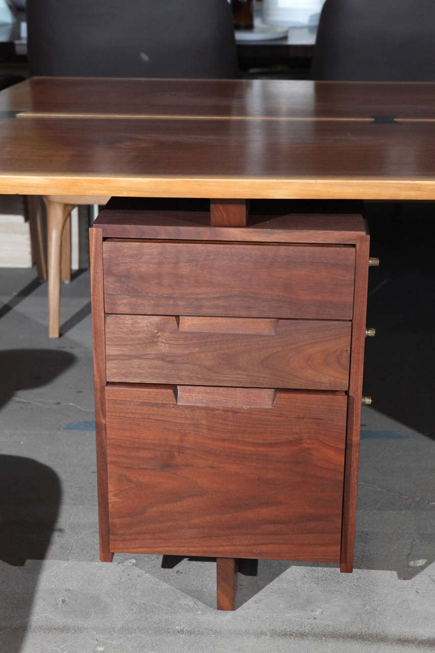 George Nakashima Double Pedestal Desk In Good Condition In Los Angeles, CA