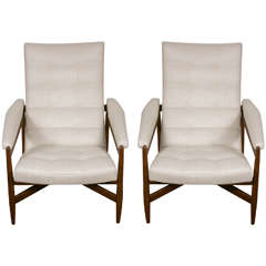 Pair of Large Cassina Lounge Chairs