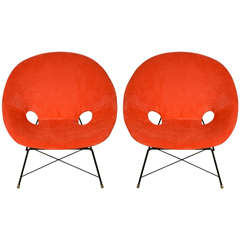 Pair of "Kosmos" Lounge Chairs by Augusto Bozzi