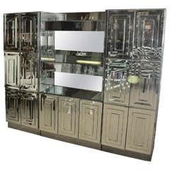 Spectacular Mid-Century Mirrored Dry Bar by Ello