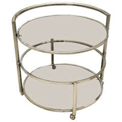 Mid-Century Mechanical Bar Cart on Casters