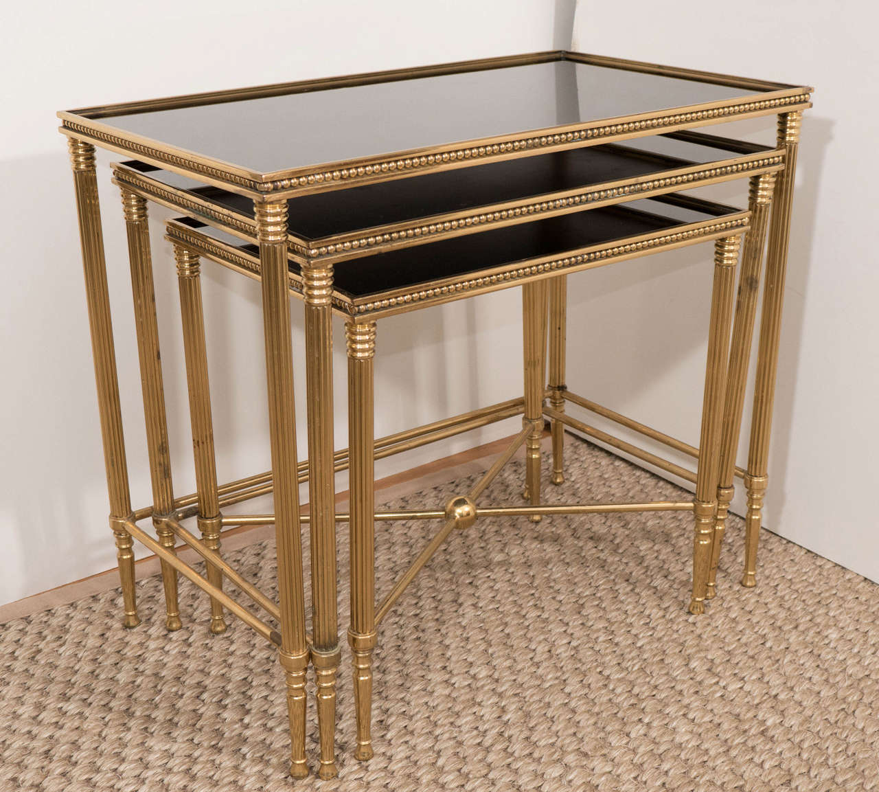 20th Century Set of Three French Nesting Tables