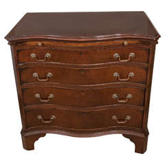 Georgian Mahogany Serpentine Front Chest