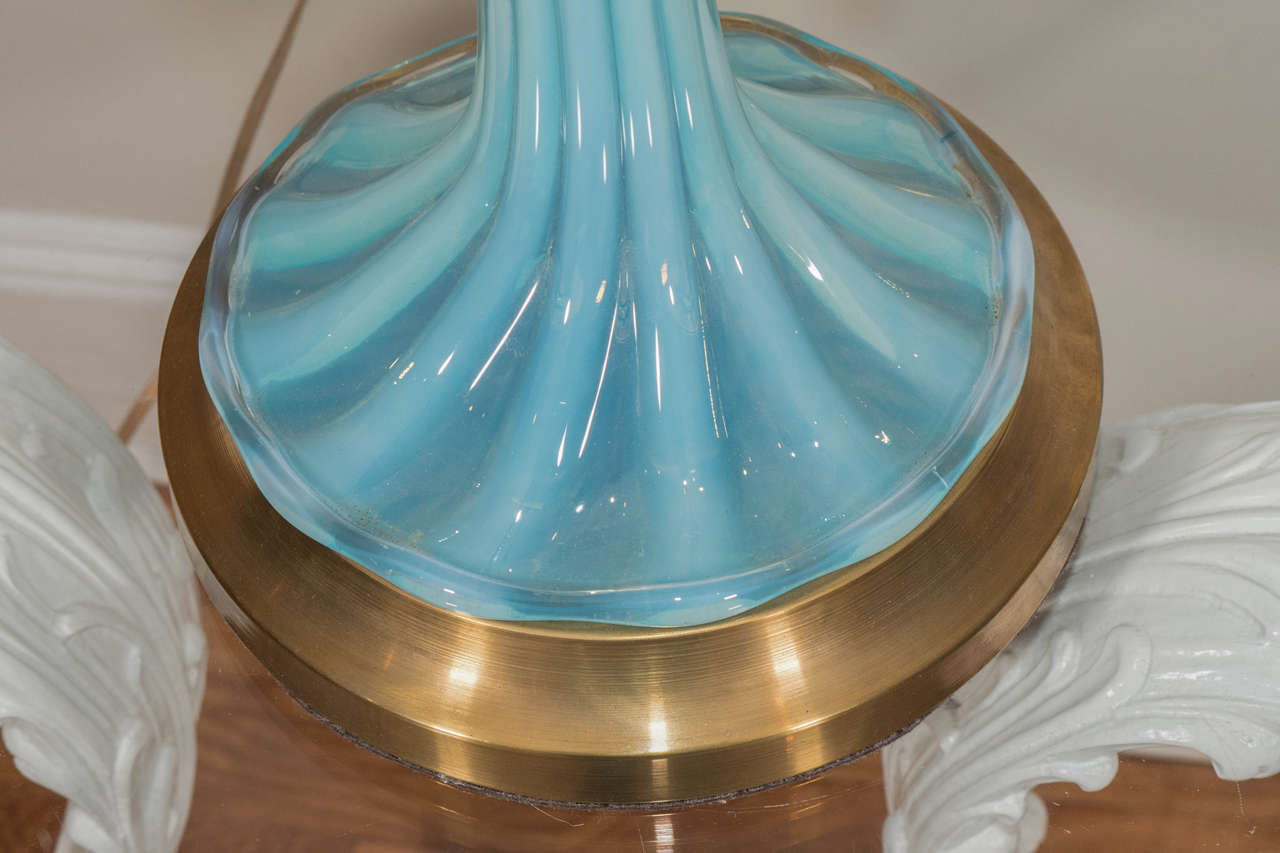 Blue Murano Glass Lamp For Sale 1