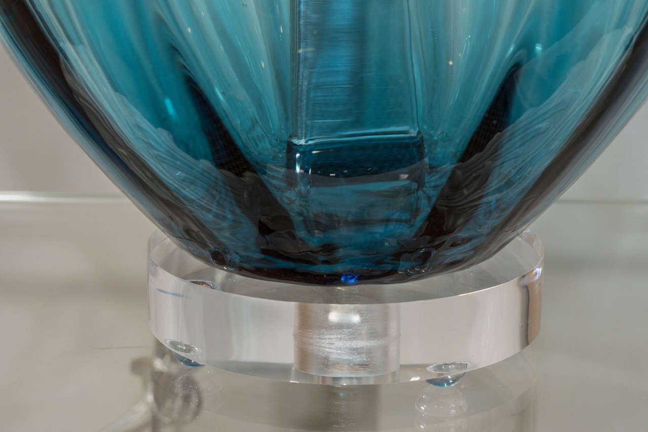 Blue Murano Glass Lamp 1